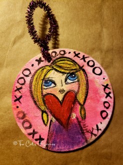 Girl with a Heart ornament